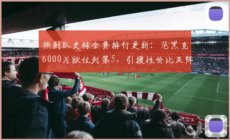热刺队史转会费排行更新:范黑克6000万欧位列第5,引援性价比及阵容影响分析